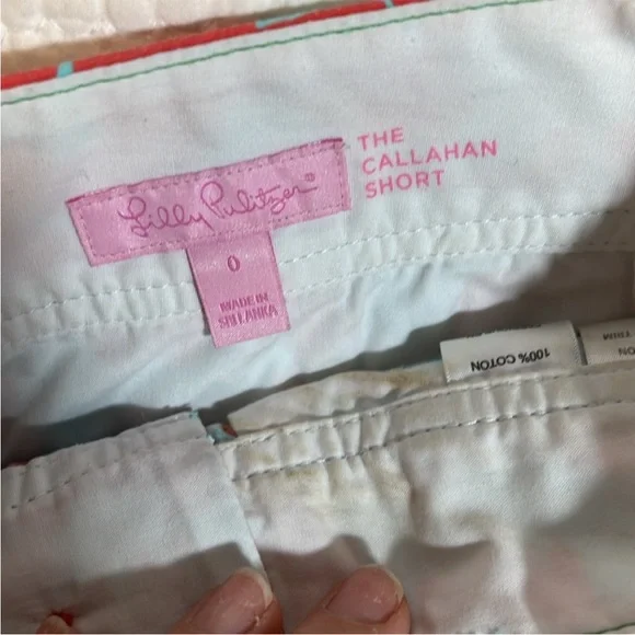 Lilly Pulitzer Shorts Bundle (3) sz 0 Pink Seersucker Tropical Resort Preppy - Picture 11 of 16